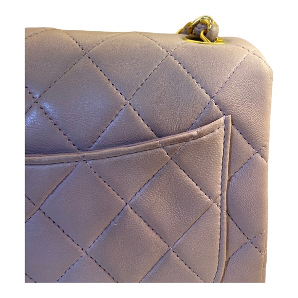 Vintage Chanel Lambskin Lavender Mini Square Flap Bag - Picture 7 of 15